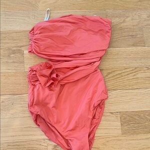 Coral Pink One-Piece Swimsuit